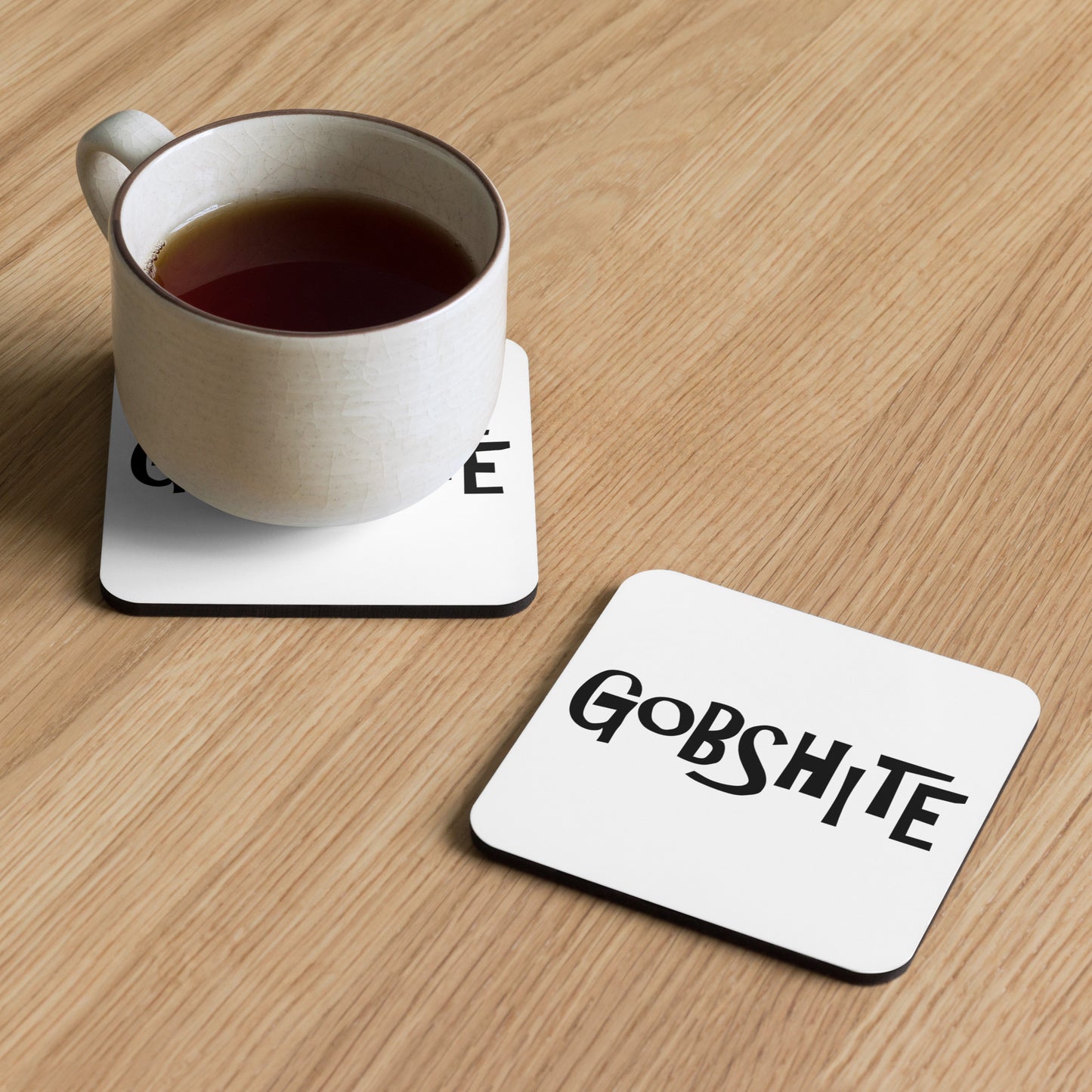 Gobshite Cork-back coaster